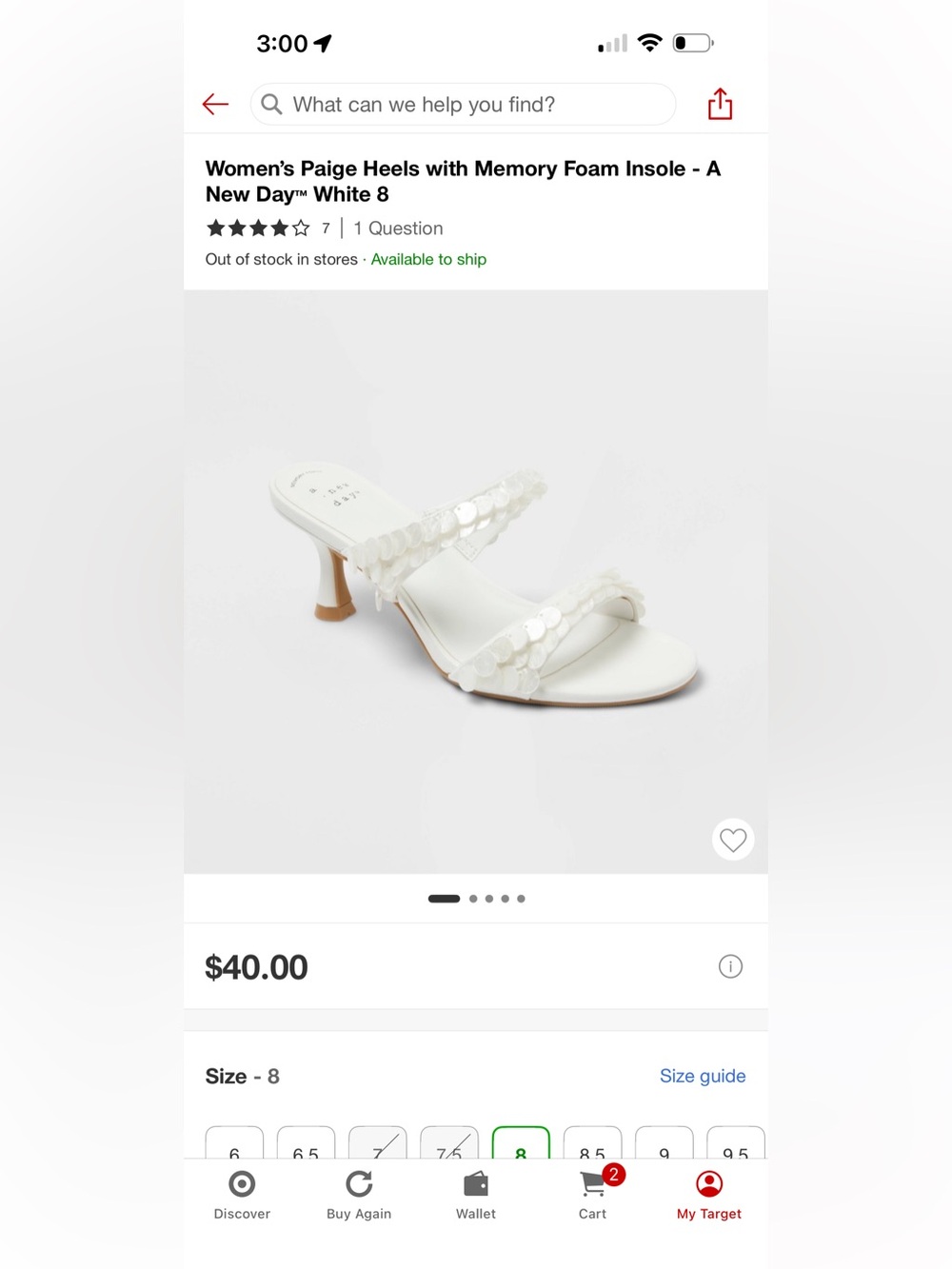 a new day White Sequin Strap Heeled Sandal